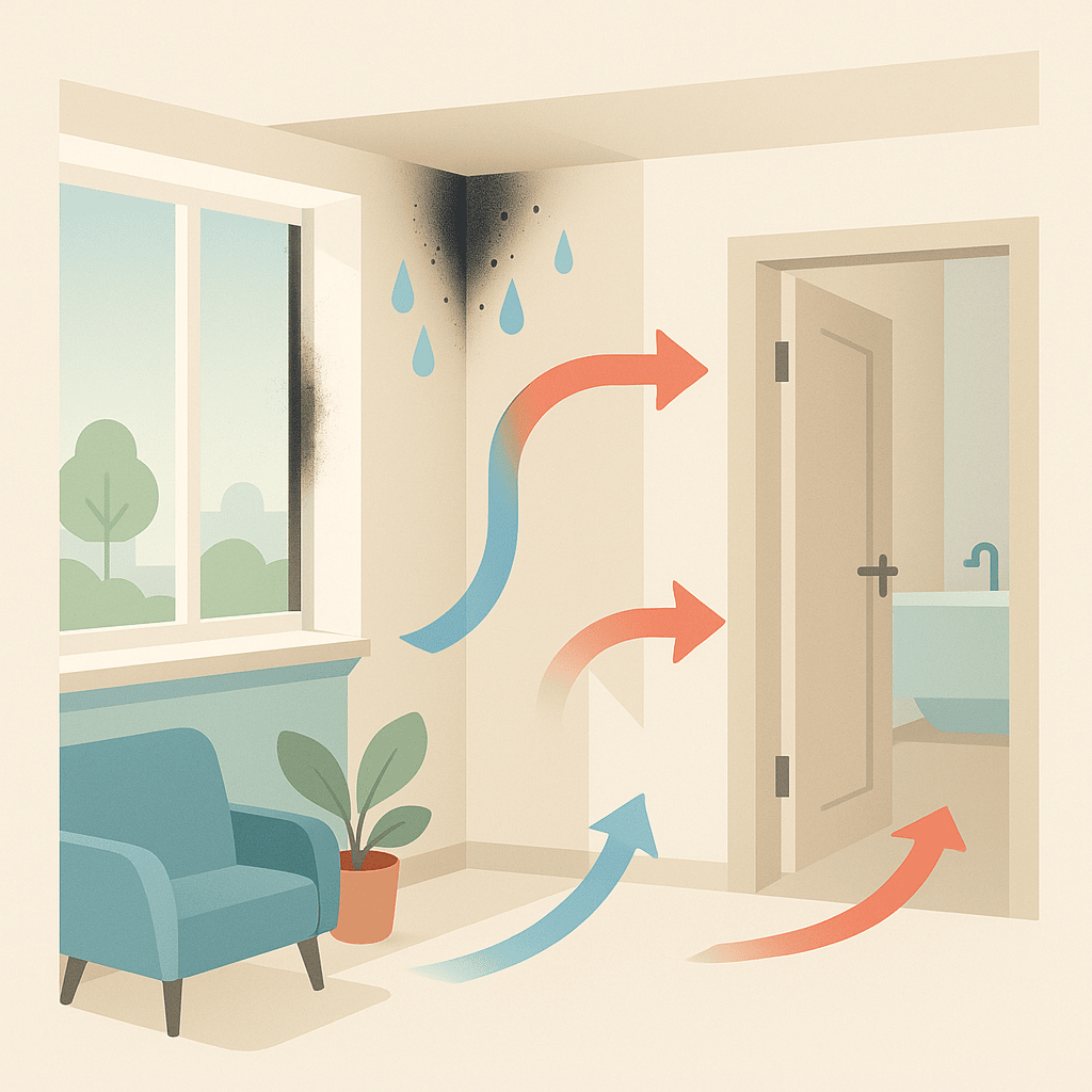 moisissure autour des fenêtres